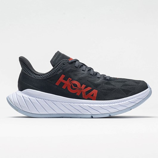 Orthofeet Hoka One One Carbon X 2 Men\'s Running Shoes Dark Shadow / Fiesta | YJ9502618