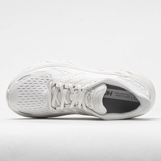 Orthofeet Hoka One One Clifton 8 Women's Running Shoes White / White | AW4710859