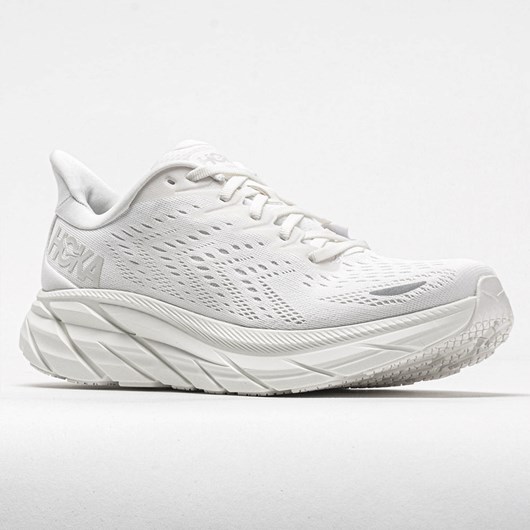 Orthofeet Hoka One One Clifton 8 Women's Running Shoes White / White | AW4710859