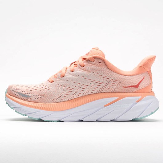 Orthofeet Hoka One One Clifton 8 Women's Running Shoes Cantaloupe / Silver Peony | BI5039472