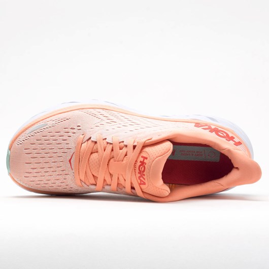 Orthofeet Hoka One One Clifton 8 Women's Running Shoes Cantaloupe / Silver Peony | BI5039472