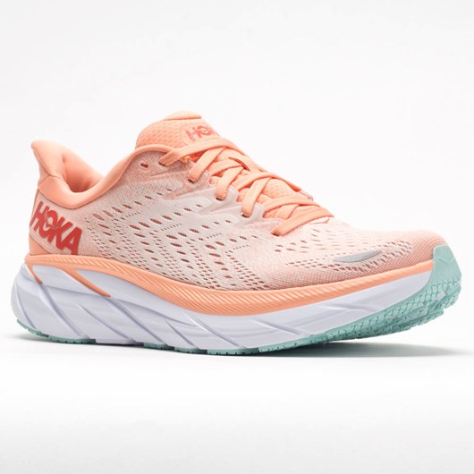 Orthofeet Hoka One One Clifton 8 Women's Running Shoes Cantaloupe / Silver Peony | BI5039472