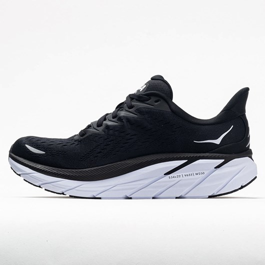 Orthofeet Hoka One One Clifton 8 Women's Running Shoes Black / White | EP2174609