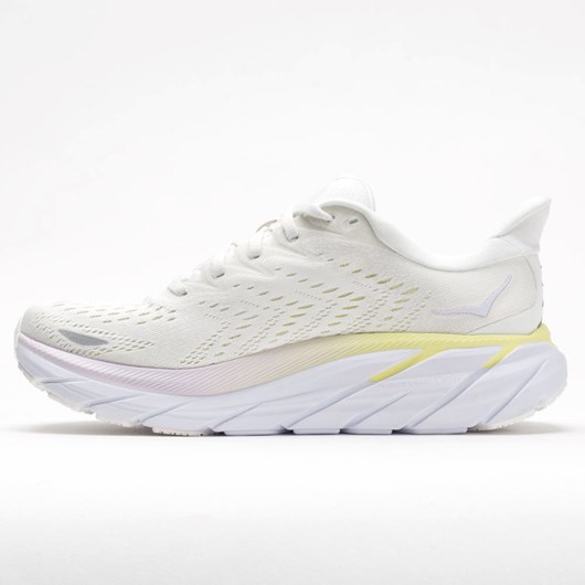 Orthofeet Hoka One One Clifton 8 Women's Running Shoes Blanc de Blanc / Bright White | UG6405328