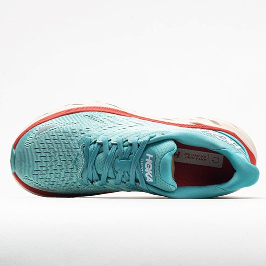 Orthofeet Hoka One One Clifton 8 Women's Running Shoes Aquarelle / Eggshell Blue | UX8294310