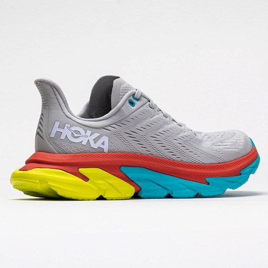 Orthofeet Hoka One One Clifton Edge Men's Running Shoes Lunar Rock / White | PH1927630