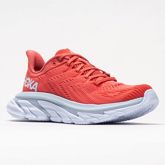 Orthofeet Hoka One One Clifton Edge Women's Running Shoes Hot Coral / White | GP8963274