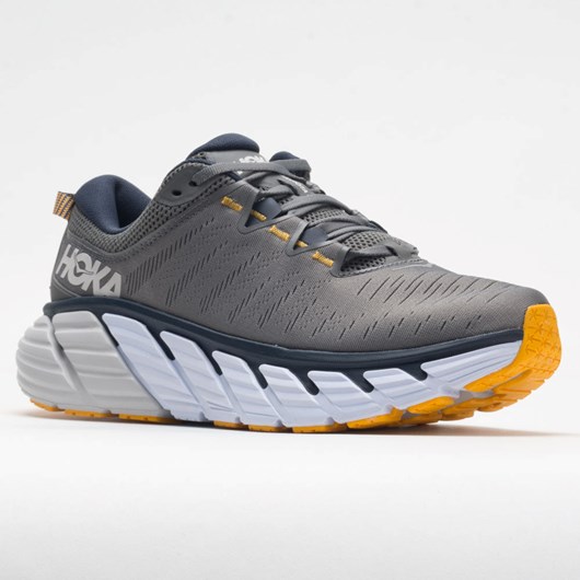 Orthofeet Hoka One One Gaviota 3 Men's Running Shoes Charcoal Gray / Ombre Blue | IZ6908724