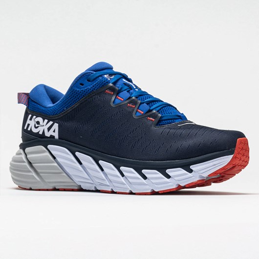 Orthofeet Hoka One One Gaviota 3 Men's Running Shoes Black Iris / Turkish Sea | RL9562403