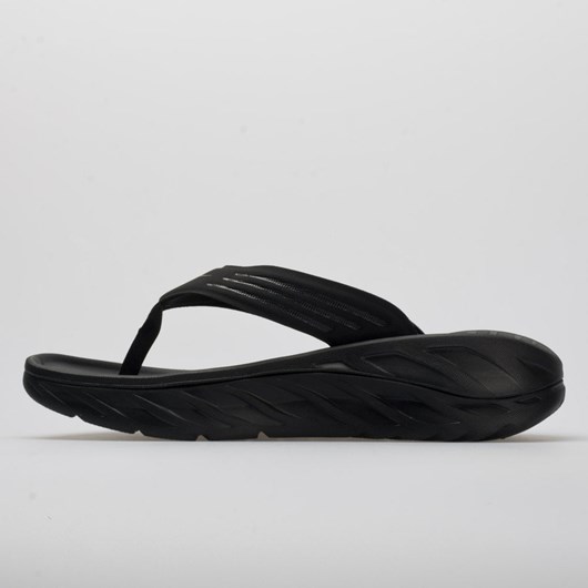 Orthofeet Hoka One One Ora Recovery Flip Men's Slide Sandals Black / Dark Gull Gray | DN1748562