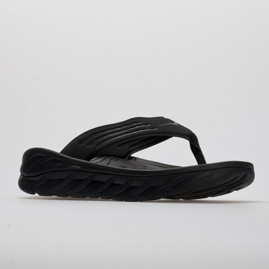 Orthofeet Hoka One One Ora Recovery Flip Men's Slide Sandals Black / Dark Gull Gray | DN1748562