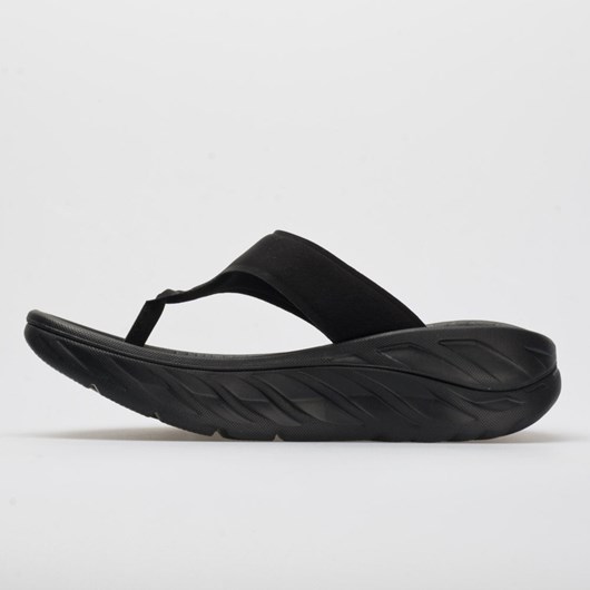 Orthofeet Hoka One One Ora Recovery Flip Women's Slide Sandals Black / Dark Gull Gray (2019) | HC5149036