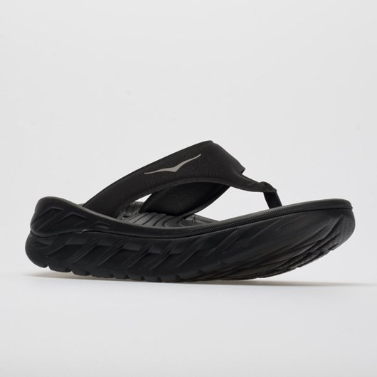 Orthofeet Hoka One One Ora Recovery Flip Women's Slide Sandals Black / Dark Gull Gray (2019) | HC5149036