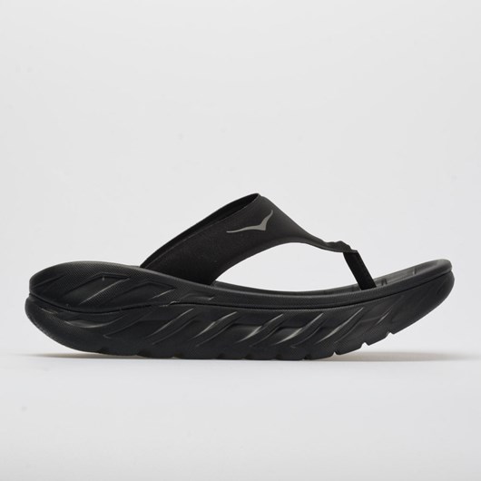 Orthofeet Hoka One One Ora Recovery Flip Women\'s Slide Sandals Black / Dark Gull Gray (2019) | HC5149036