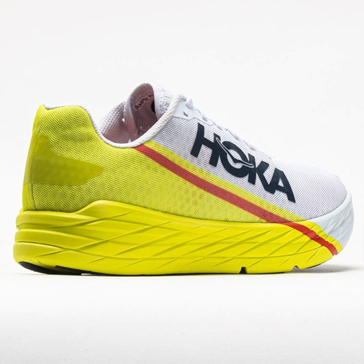 Orthofeet Hoka One One Rocket X Men's Running Shoes White / Evening Primrose | JO0839572