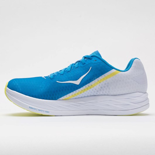 Orthofeet Hoka One One Rocket X Men's Running Shoes White / Diva Blue | MT4812593