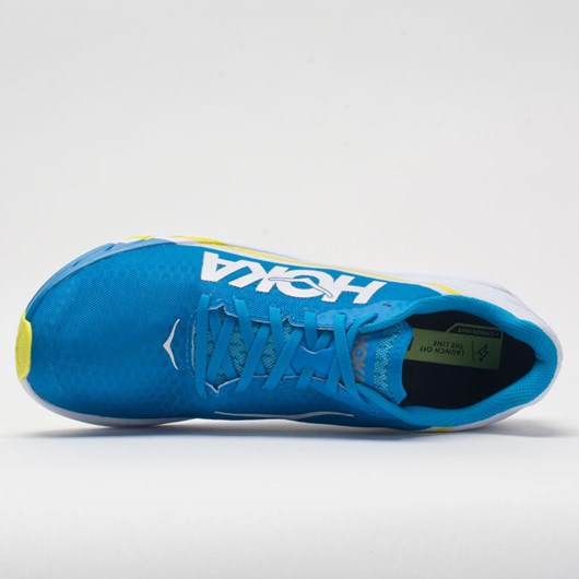 Orthofeet Hoka One One Rocket X Men's Running Shoes White / Diva Blue | MT4812593