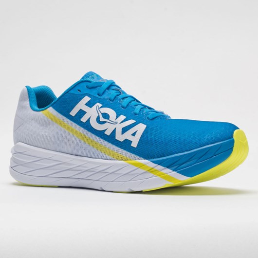 Orthofeet Hoka One One Rocket X Men's Running Shoes White / Diva Blue | MT4812593