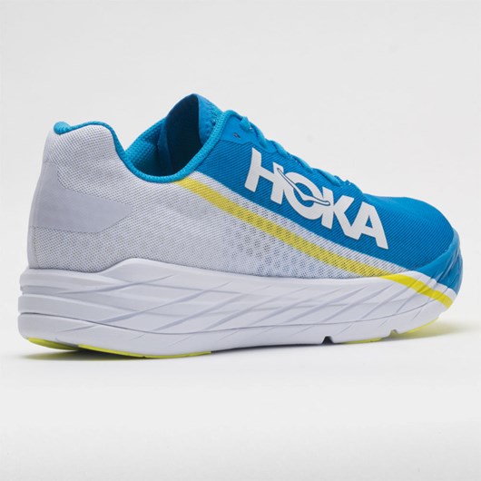 Orthofeet Hoka One One Rocket X Men's Running Shoes White / Diva Blue | MT4812593