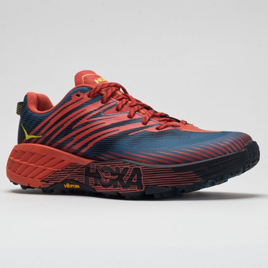 Orthofeet Hoka One One Speedgoat 4 Men's Trail Running Shoes Fiesta / Provincial Blue | CN1426903