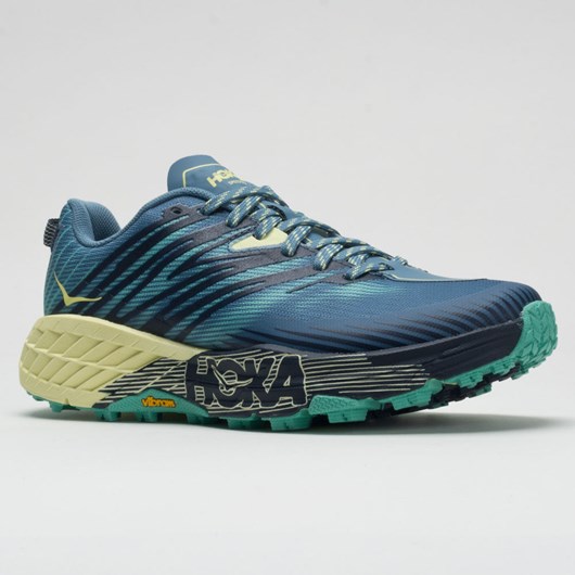 Orthofeet Hoka One One Speedgoat 4 Women's Trail Running Shoes Provincial Blue / Luminary Green | LC9530684