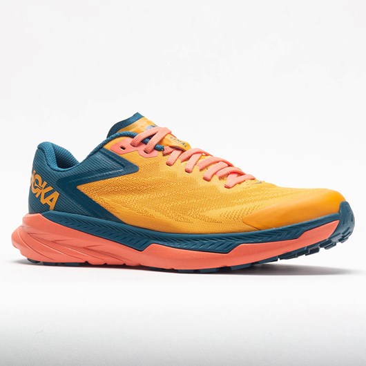 Orthofeet Hoka One One Zinal Women's Trail Running Shoes Radiant Yellow / Camellia | MT9746185