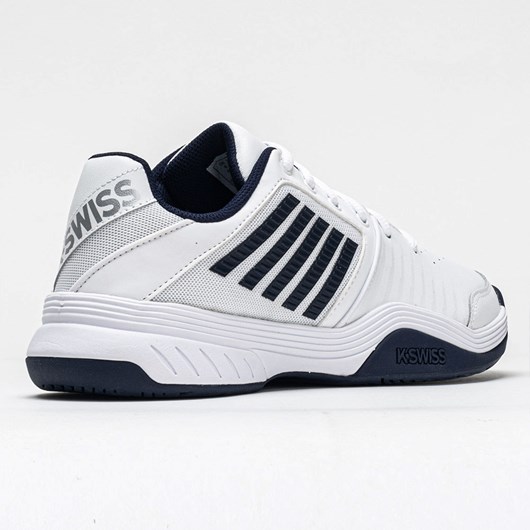 Orthofeet K-Swiss Court Express Men's Tennis Shoes White / Navy | FE8420361