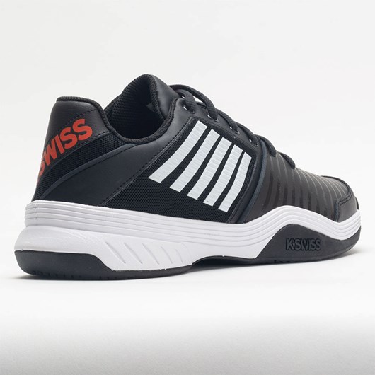 Orthofeet K-Swiss Court Express Men's Tennis Shoes Jet Black / White / Spicy Orange | GP6512840