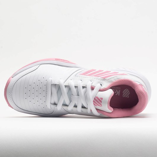 Orthofeet K-Swiss Court Express Women's Tennis Shoes White / Sea Pink | XL8324619