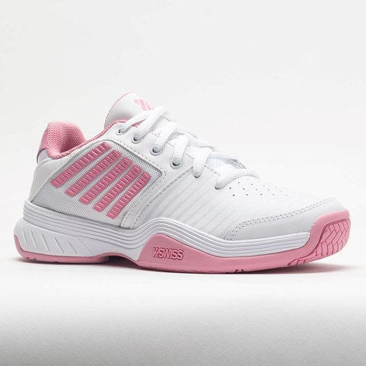 Orthofeet K-Swiss Court Express Women's Tennis Shoes White / Sea Pink | XL8324619