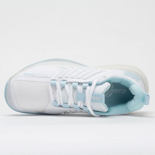 Orthofeet K-Swiss Ultrashot 3 Women's Tennis Shoes White / Blue Glow | HY3784965