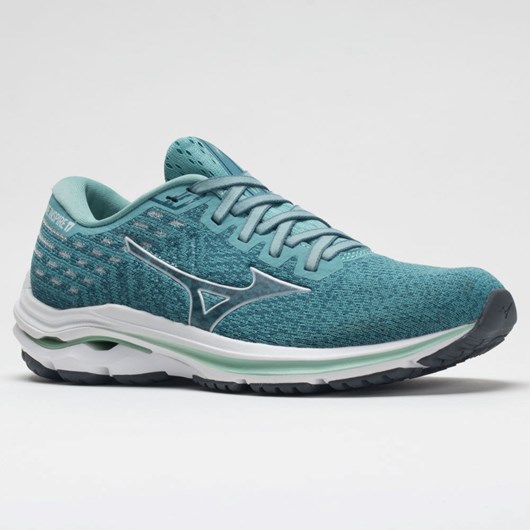 Orthofeet Mizuno Wave Inspire 17 Waveknit Women's Running Shoes Dusty Turquoise / White | KQ6473215