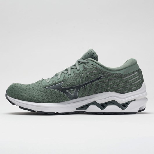 Orthofeet Mizuno Wave Inspire 17 Waveknit Men's Running Shoes Green Bay / Micro Chip | OH9820635