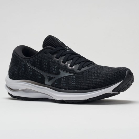 Orthofeet Mizuno Wave Rider 25 Waveknit Women's Running Shoes Black / Onyx | FO8076251