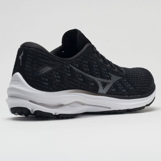 Orthofeet Mizuno Wave Rider 25 Waveknit Women's Running Shoes Black / Onyx | FO8076251