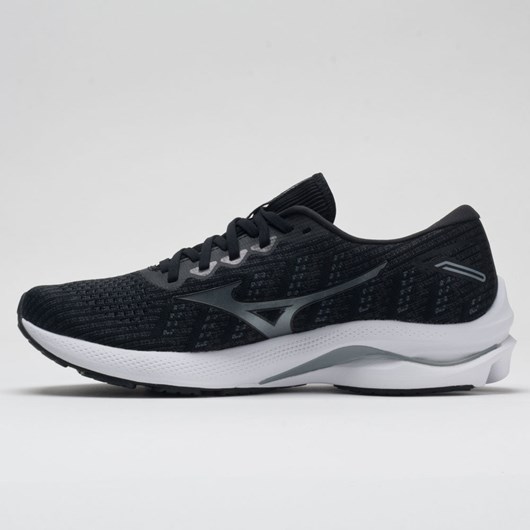 Orthofeet Mizuno Wave Rider 25 Waveknit Men's Running Shoes Obsidian / Quarry | FT5203967