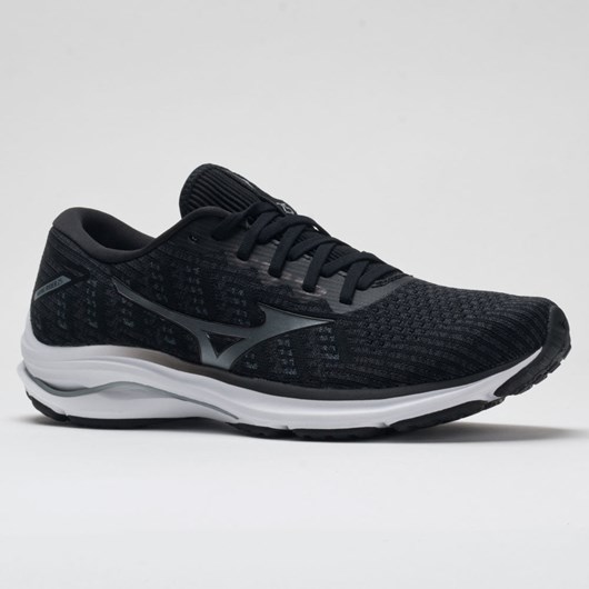 Orthofeet Mizuno Wave Rider 25 Waveknit Men's Running Shoes Obsidian / Quarry | FT5203967