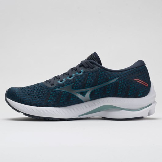 Orthofeet Mizuno Wave Rider 25 Waveknit Men's Running Shoes Leigon Blue / Harbor Blue | NK6193407