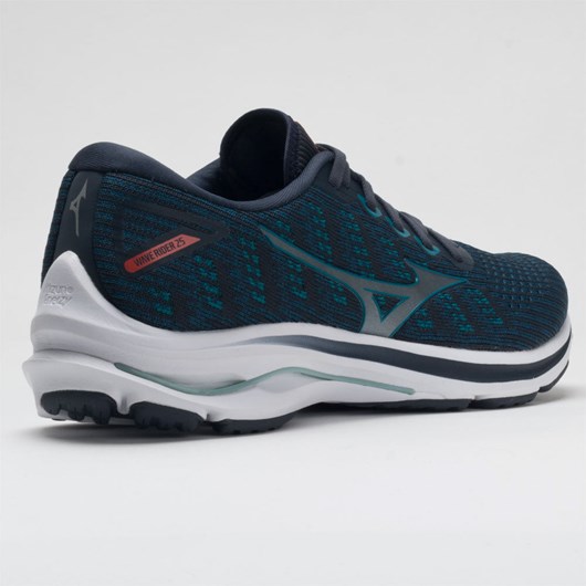 Orthofeet Mizuno Wave Rider 25 Waveknit Men's Running Shoes Leigon Blue / Harbor Blue | NK6193407