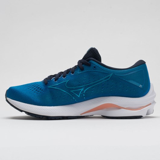 Orthofeet Mizuno Wave Rider 25 Women's Running Shoes Imperial Blue / Vivid Blue | EC0463829