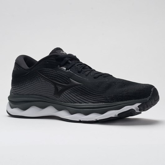 Orthofeet Mizuno Wave Sky 5 Waveknit Men's Running Shoes Black | CJ3657942