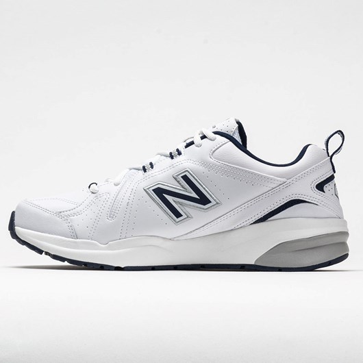 Orthofeet New Balance 608v5 Men's Training Shoes White / Navy | RC5863297