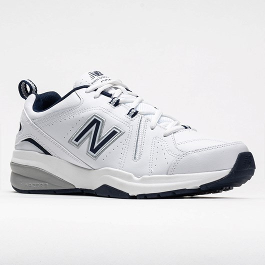 Orthofeet New Balance 608v5 Men's Training Shoes White / Navy | RC5863297