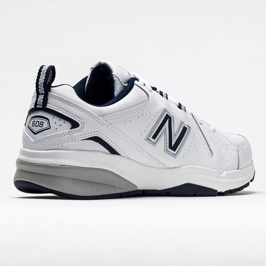 Orthofeet New Balance 608v5 Men's Training Shoes White / Navy | RC5863297