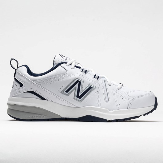 Orthofeet New Balance 608v5 Men\'s Training Shoes White / Navy | RC5863297