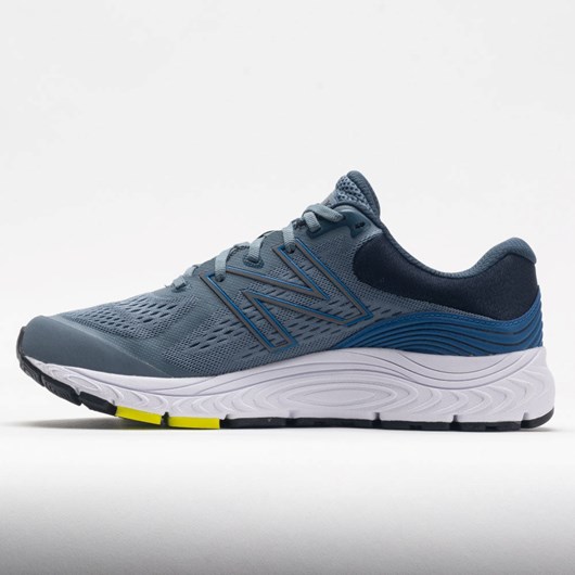 Orthofeet New Balance 840v5 Men's Running Shoes Ocean Grey / Oxygen Blue | QN3012486