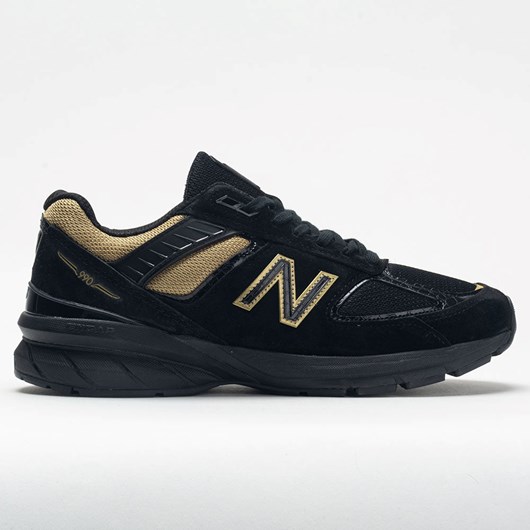 Orthofeet New Balance 990v5 Men\'s Running Shoes Black / Gold | JC9517620