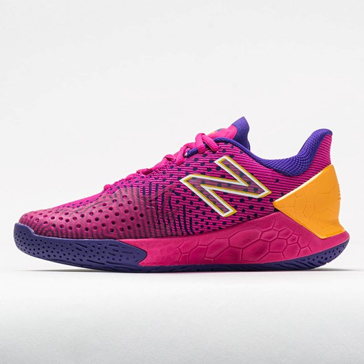 Orthofeet New Balance Fresh Foam Lav v2 Women's Tennis Shoes Pink Glo / Deep Violet | RZ2193870