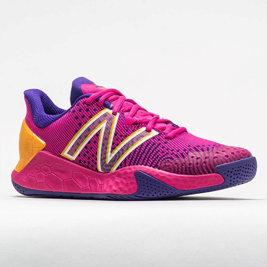 Orthofeet New Balance Fresh Foam Lav v2 Women's Tennis Shoes Pink Glo / Deep Violet | RZ2193870