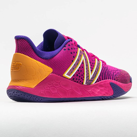 Orthofeet New Balance Fresh Foam Lav v2 Women's Tennis Shoes Pink Glo / Deep Violet | RZ2193870